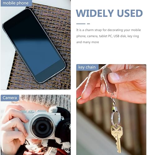 Miniatura 5 de Abalorio para teléfono  Jade Lotus Phone Charm Strap Agate Mobile Phone Pendant Decorativo Teléfono Celular Accesorios para Llavero Teléfono Llavero