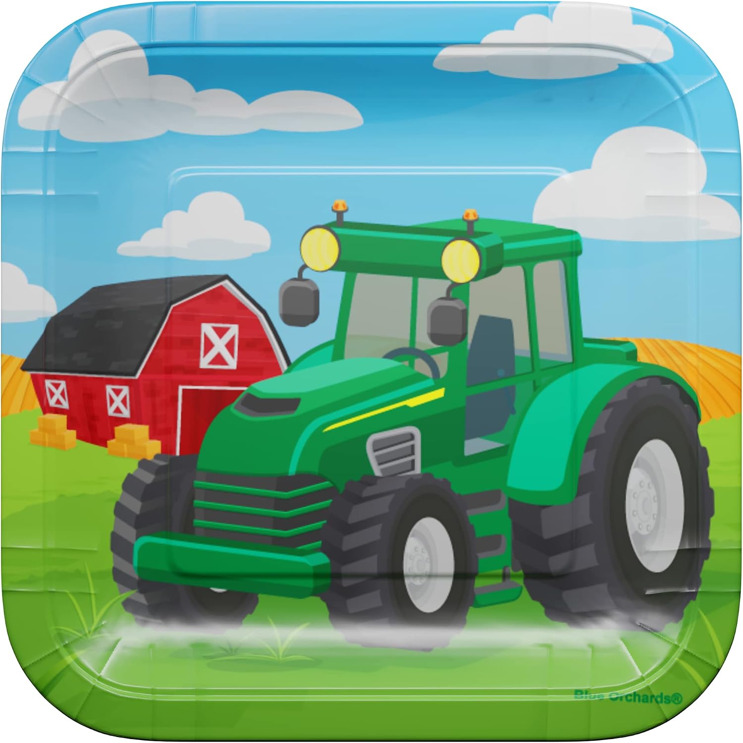 Tractor Standard Party Supplies Pack (109 Pieces for 20 Guests) - Tractor Birthday Party Supplies, Tractor Plates and Napkin, Tractor Decorations, Farm Animal Party, Baby Shower, Blue Orchards