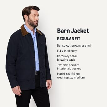 Amazon Essentials Men's Cotton Canvas Barn Jacket