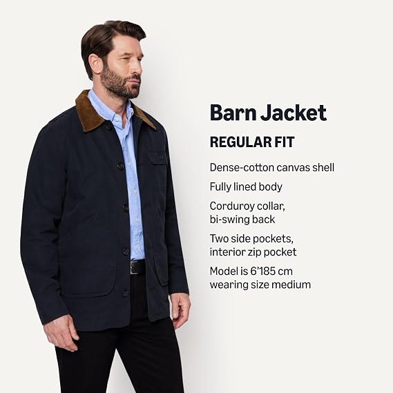 Amazon Essentials Men's Cotton Canvas Barn Jacket