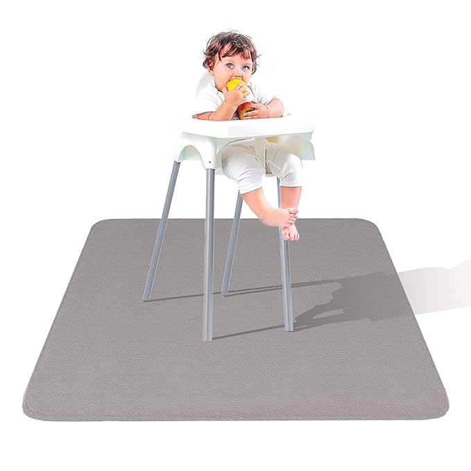 Leather Splat Mat Waterproof Baby High Chair Floor Mat