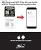 Stand / Sticker Card for Google Reviews – with QR Code and NFC – 6 x 6 cm (2x Pack White German)