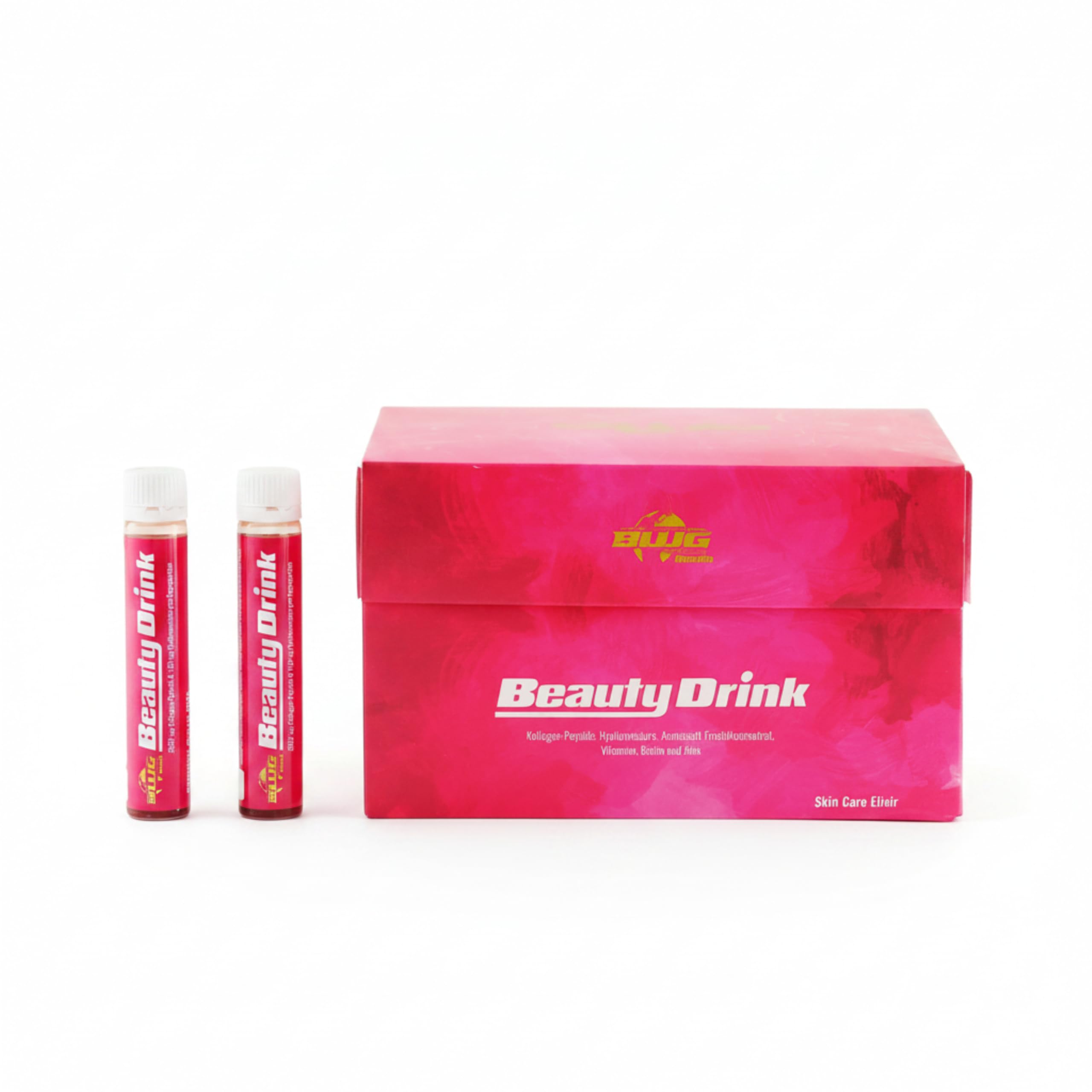 BWG Health Beauty Drink Kollagen-Peptide, Berry Mix, 28 Trinkampullen | Kollagen-Peptide 3000 mg