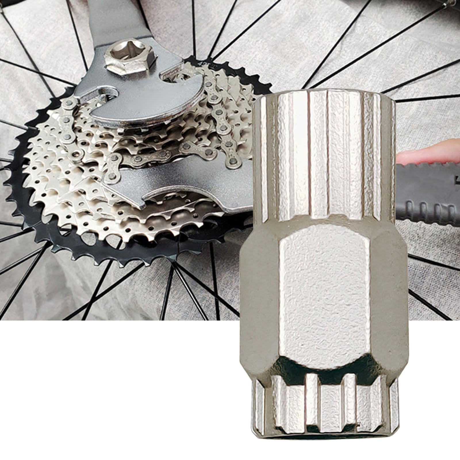 HapGlan Bike Cassette Lockring Tool Mountain Bike Cassette Removal Tool Bicycles Freewheel Remover Repair Lockring Tool for Bike
