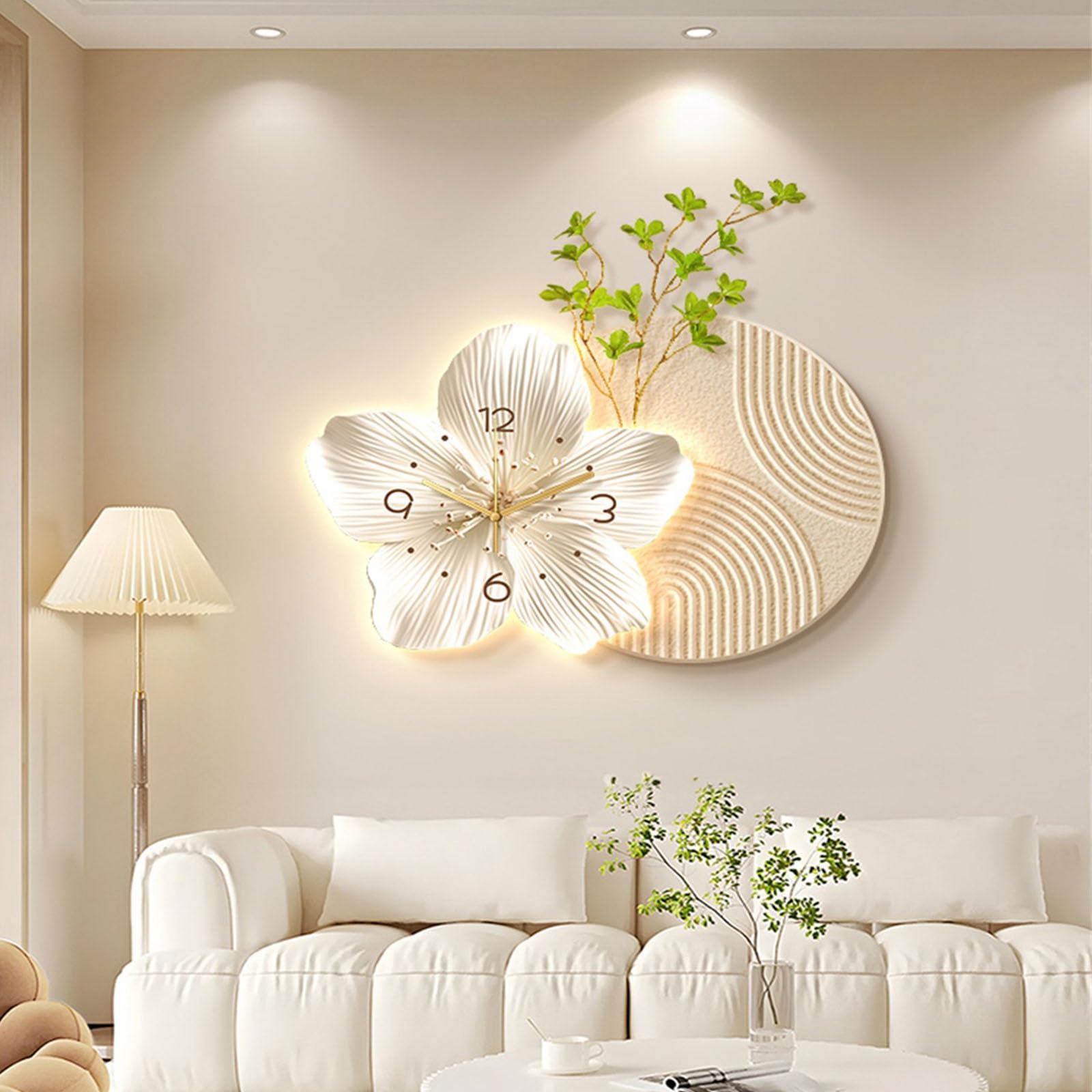 Amazon.com: 3D Wall Art Decor Clock, Living Room Large Sconce