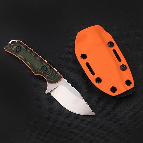 Miniatura 2 de Cuchillo de hoja fija de 6.3 pulgadas con funda Kydex, hoja 8Cr13Mov, mango G10 de espiga completa, cuchillo de caza EDC para hombres