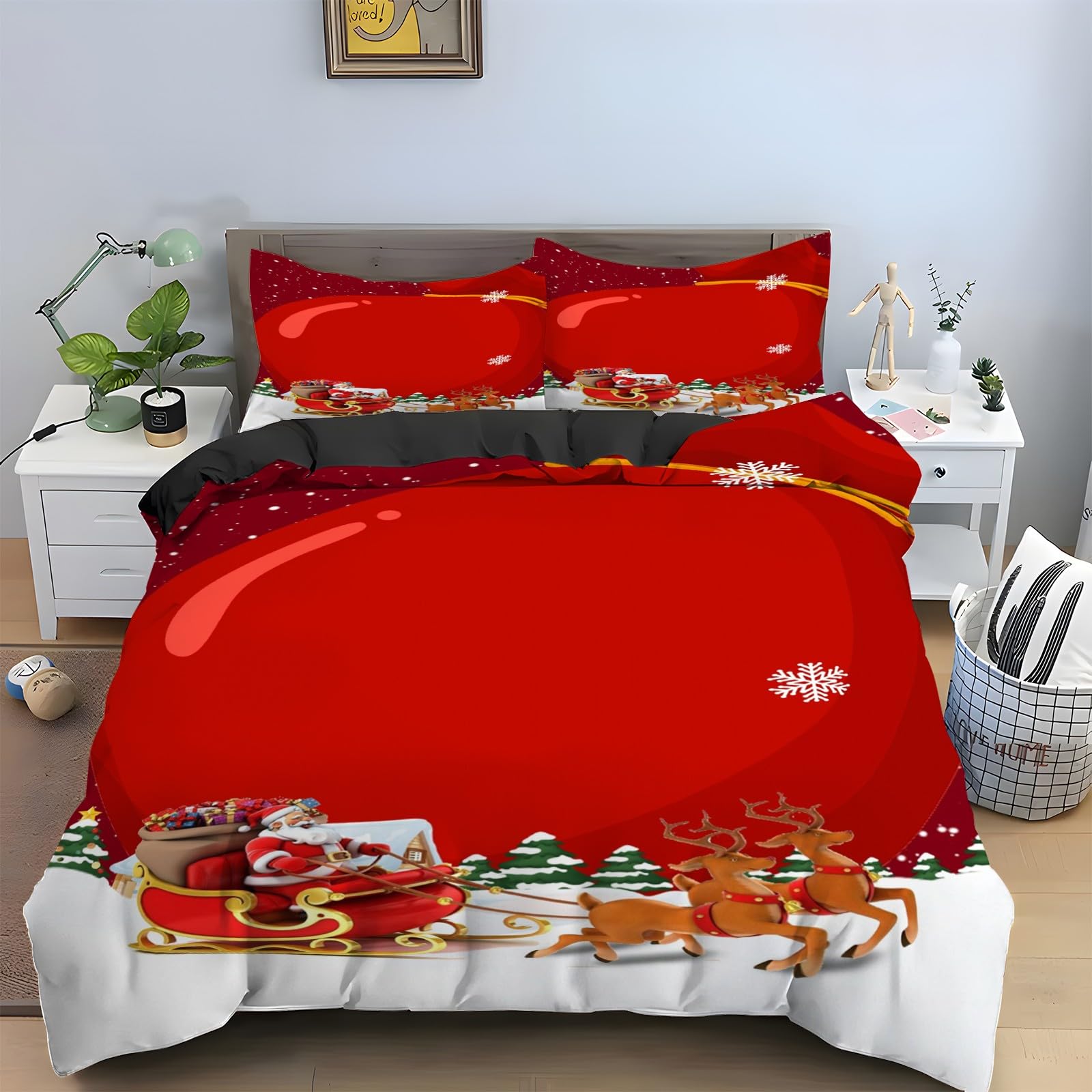 Parure de lit 90x190 traîneau fini la couette qui glisse grâce à la housse zippée en microfibre