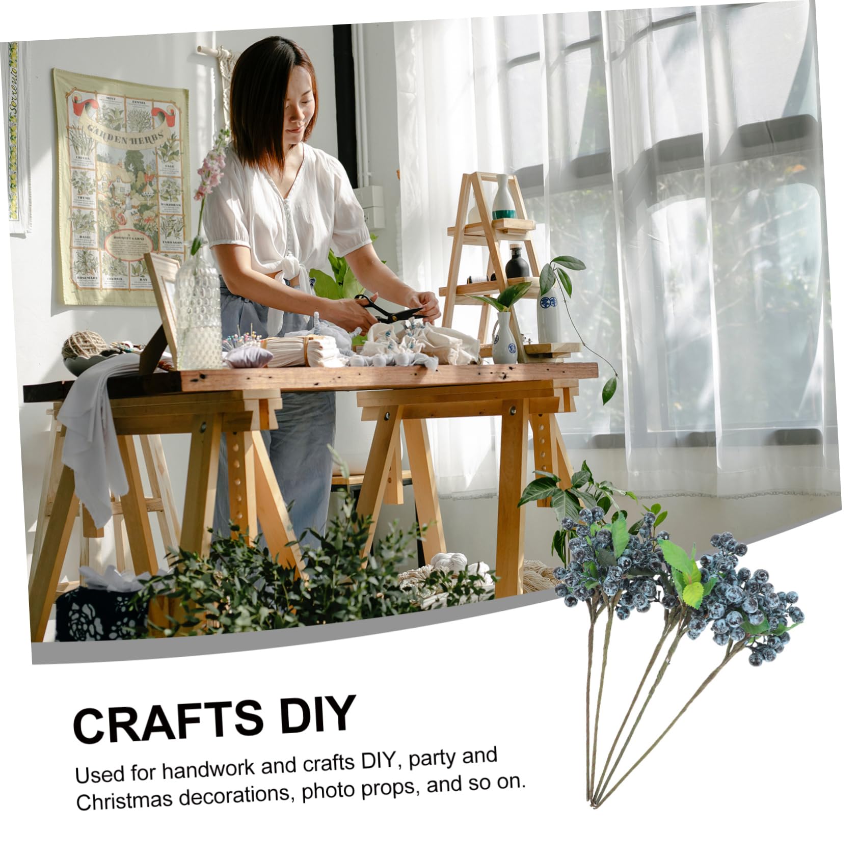 Abaodam 15pezzi Bacche Artificiale da Decorazioni Natalizie per Composizioni Floreali e Wreaths per Eventi e Decorazioni Domestiche