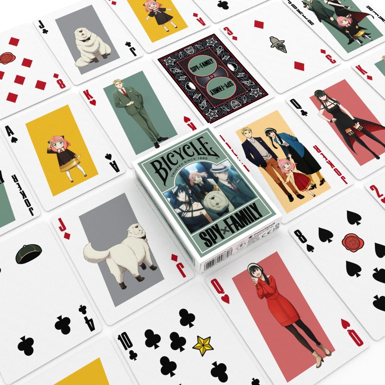 Bicycle Spy Family Collectible Standard 52 Deck of Cards, Poker Size, Anime Cartoon Gifts, Family & Kids Card Game Night