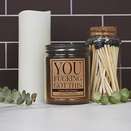 Miniatura 2 de You Got This Candle Gifts for Women Men  You Fucking Got This Candle  Regalos inspiradores y de aliento  Regalos motivacionales de promoción para el