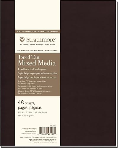 Strathmore Diario de arte. Tapa blanda, 7.75x9.75, Toned Tan