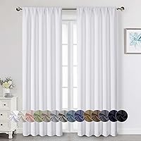 Vista 113 de Cortinas opacas para dormitorio, sala de estar, juego de 2 paneles de 54 pulgadas de largo, cortinas de oscurecimiento de habitación con aislamiento