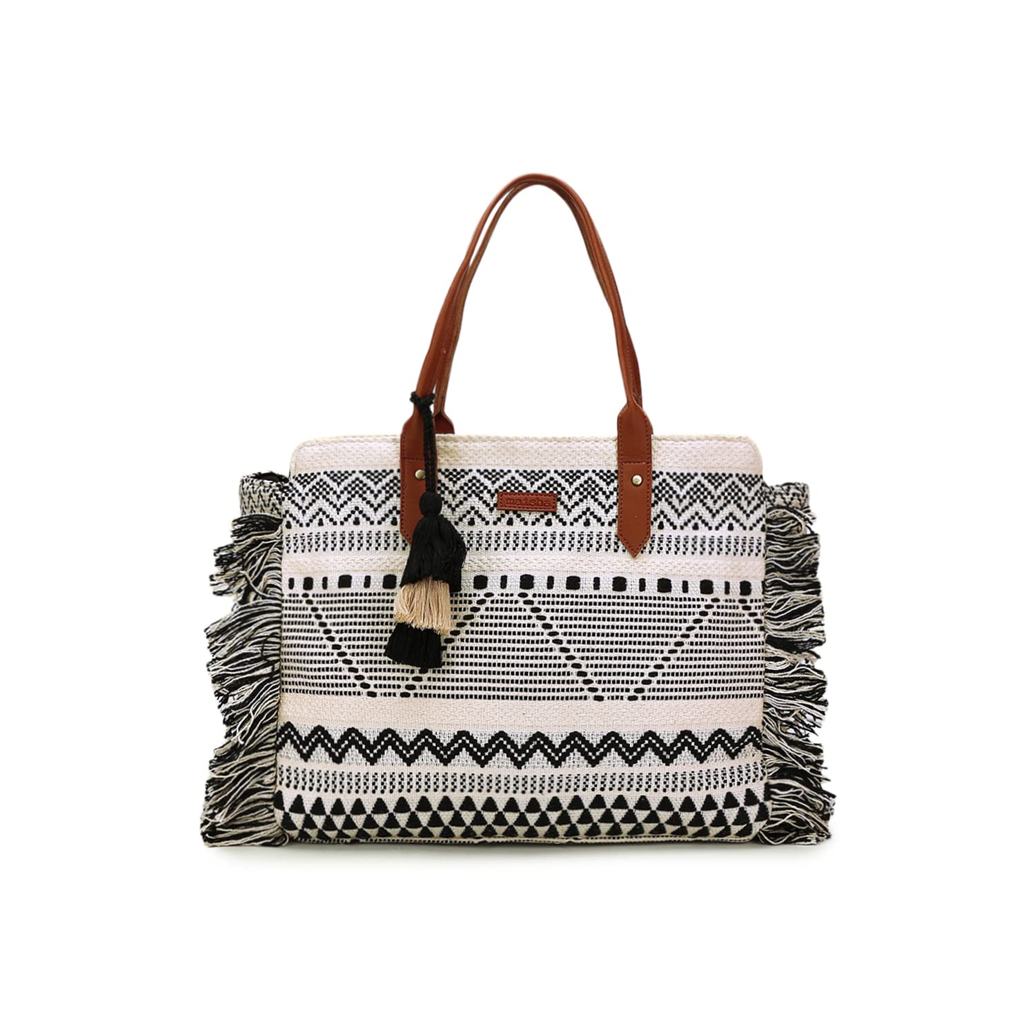 maisha Womens Chirpy Charcoal Ruffle Beach Tote (B0BH8NLWMT) Amazon Price History, Amazon Price Tracker