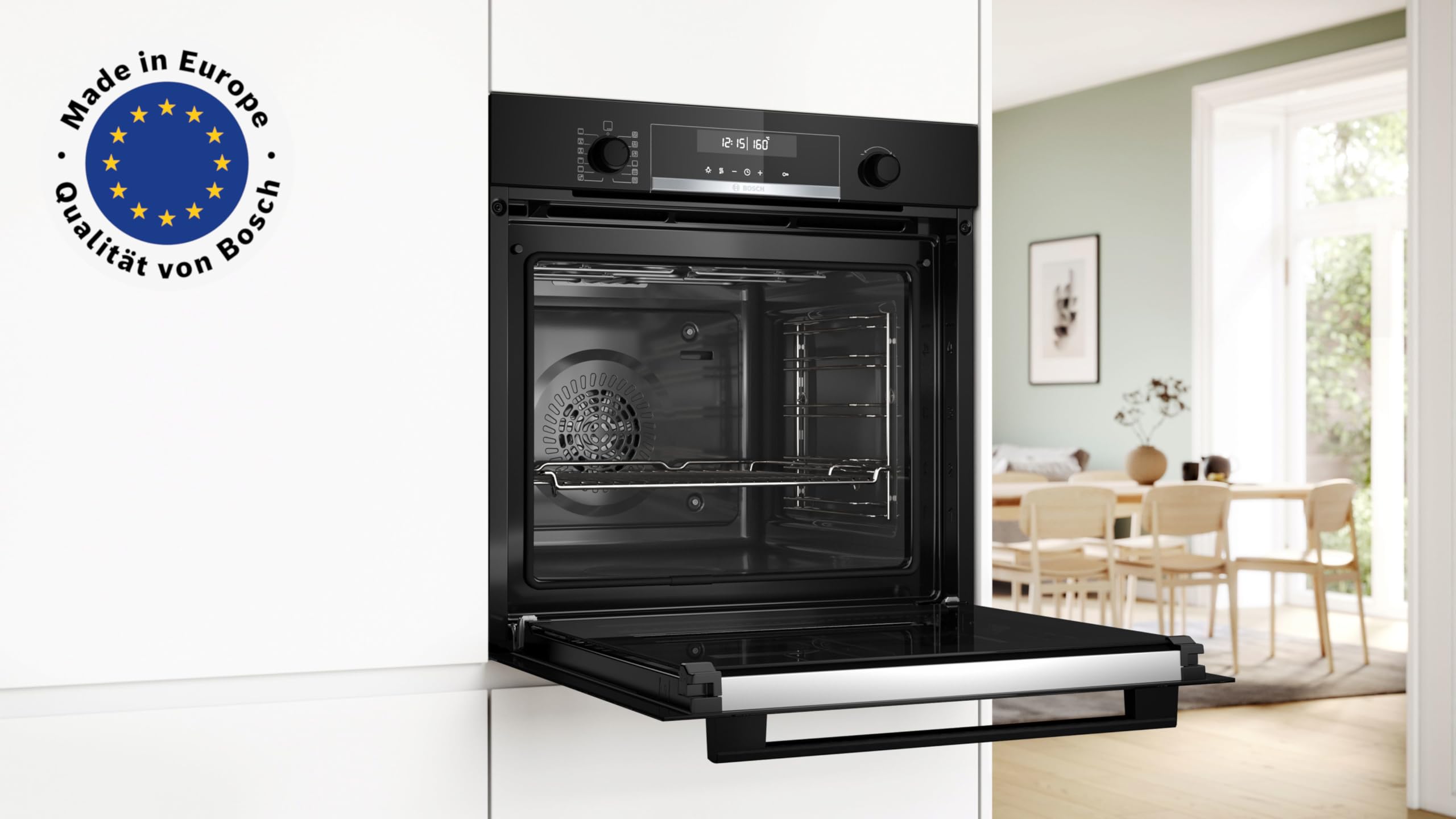 Bosch Serie 6 HBG578BB3 Einbau-Backofen 60x60 cm Pyrolyse Air Fry 3D-Heißluft
