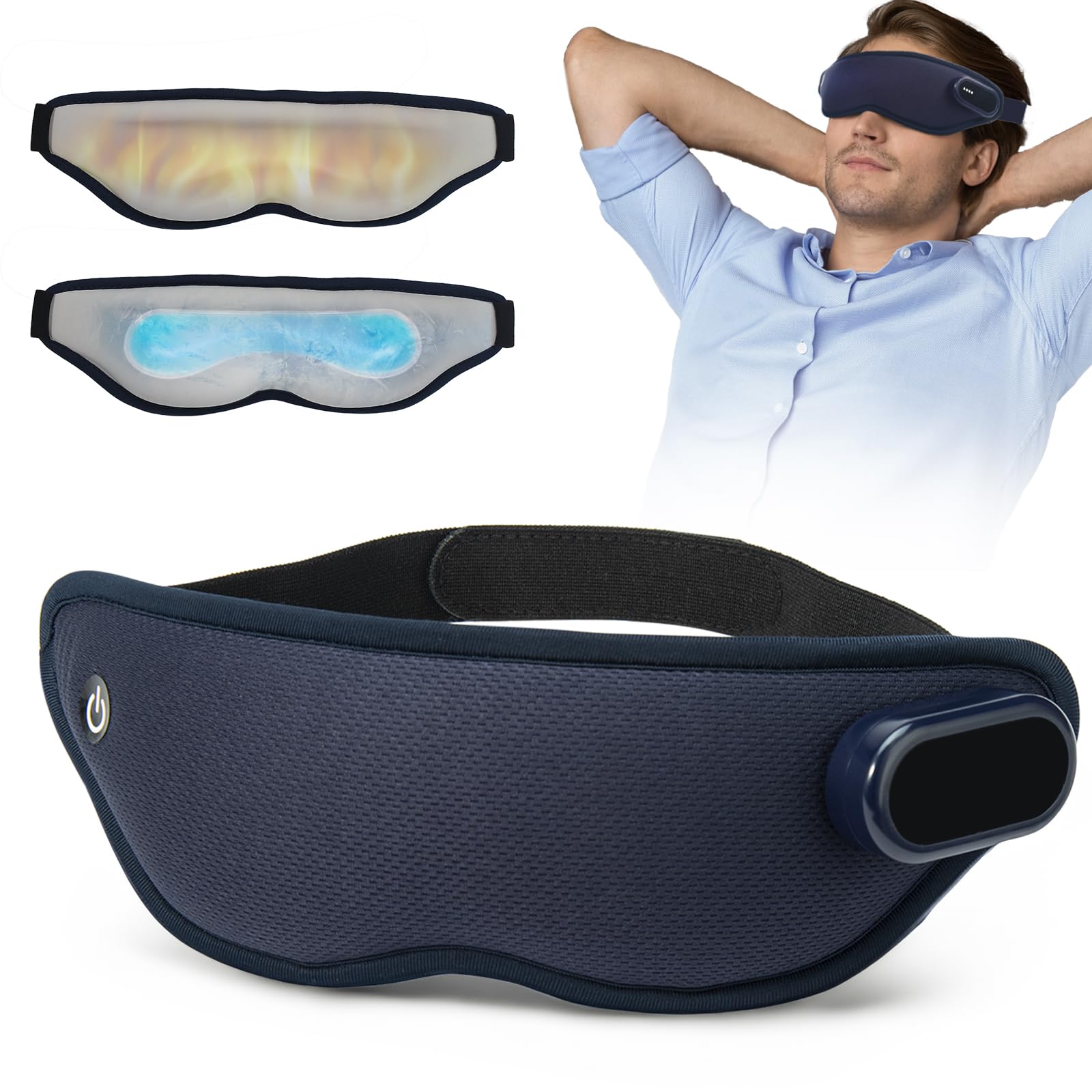 Eye Massager with Heat and Cooling Gel Mask Birthday Gifts Ideas Heated Eye Mask for Dry Eyes Reduce