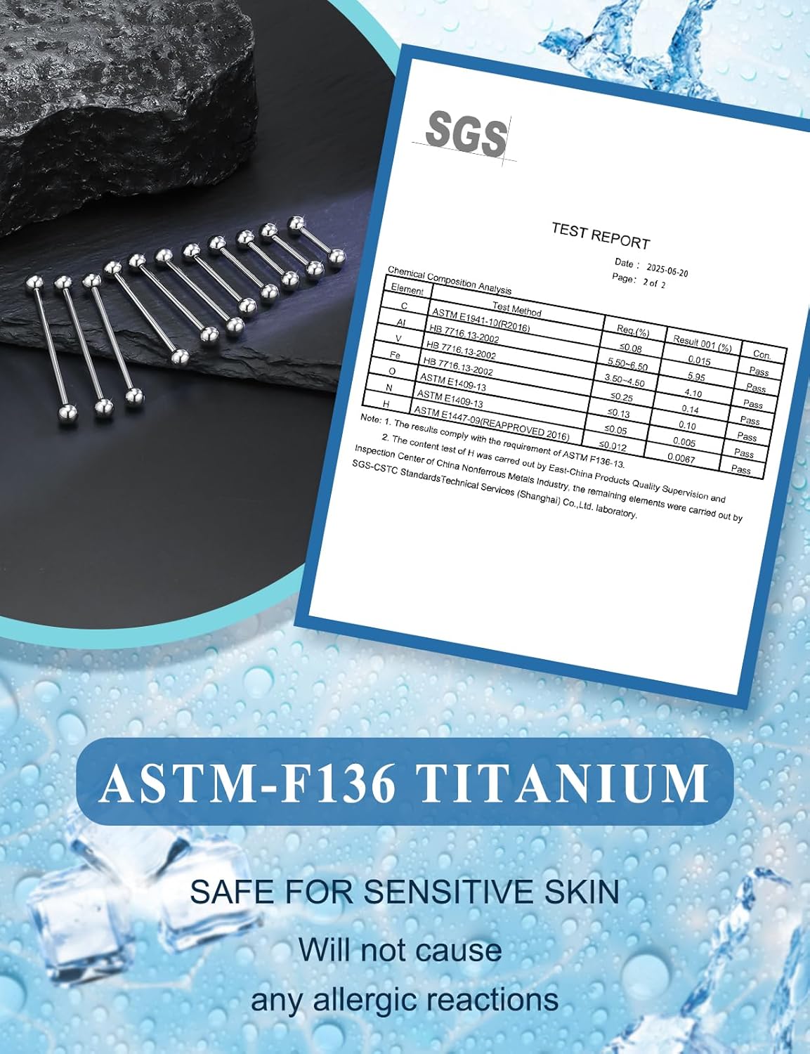 14G 16G Astm F136 Titanium Nipple Tongue Rings Piercing Jewelry Industrial Straight Barbell Tongue Nipple Ring Piercing Jewelry For Women Men Bar Length 6MM - 40MM - Image 2