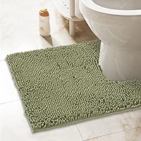 Vista 40 de ITSOFT Tapete de baño de felpa de 47 x 21 pulgadas, absorbente, lavable a máquina, antideslizante, alfombrillas de baño de chenille, de secado