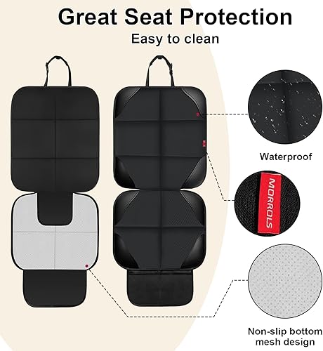 Miniatura 4 de Protector de asiento de automóvil para asientos infantiles, 1 cojín de asiento de automóvil, fundas de asiento de automóvil de tela impermeable para