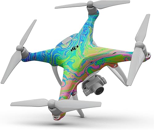 Miniatura 4 de DesignSkinz - Compatible con Drone DJI Spark - Adhesivo protector de vinilo resistente a los arañazos - Neon Retro Paint Forest V1