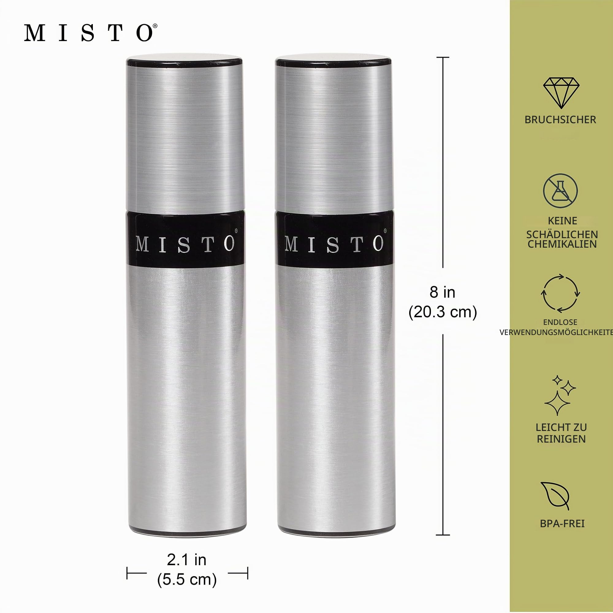 MISTO 5104222 Ölsprüher, Aluminium, Silber