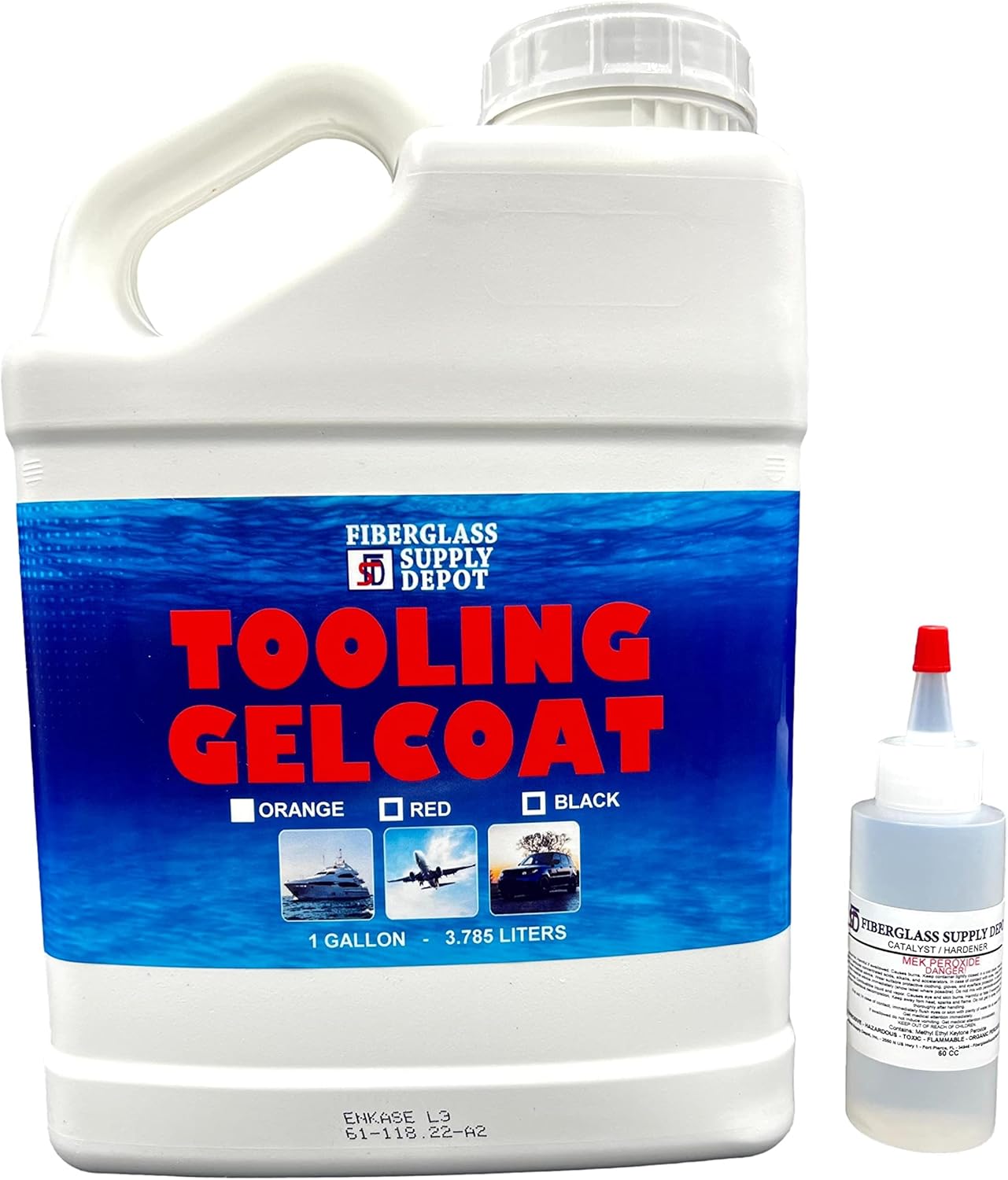 Fiberglass Supply Depot Red Tooling Gelcoat Gallon with