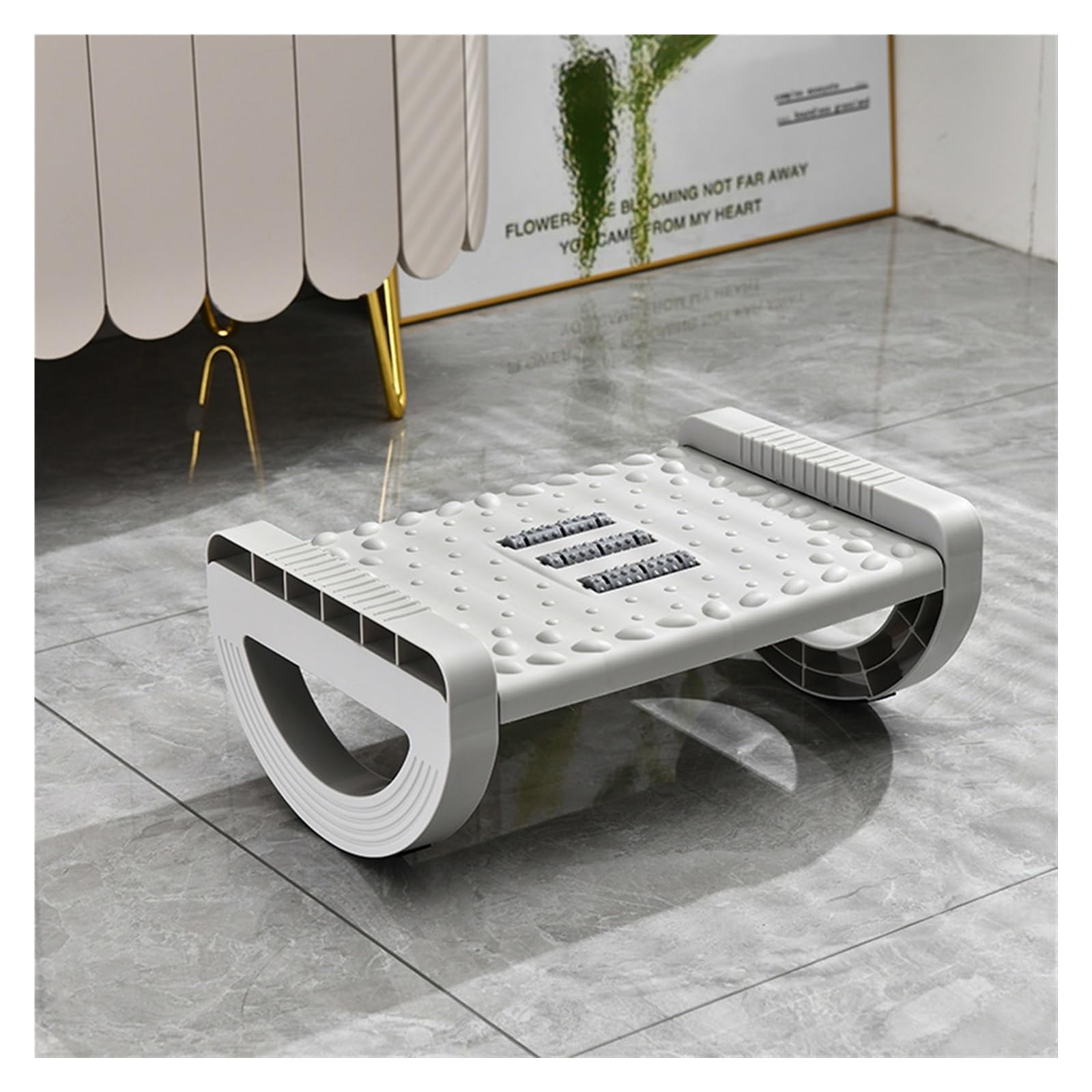 Poggiapiedi da ufficio, Ufficio sotto la scrivania Poggiapiedi Workstation Gambe Massaggio ai piedi Multicolor(Gray)