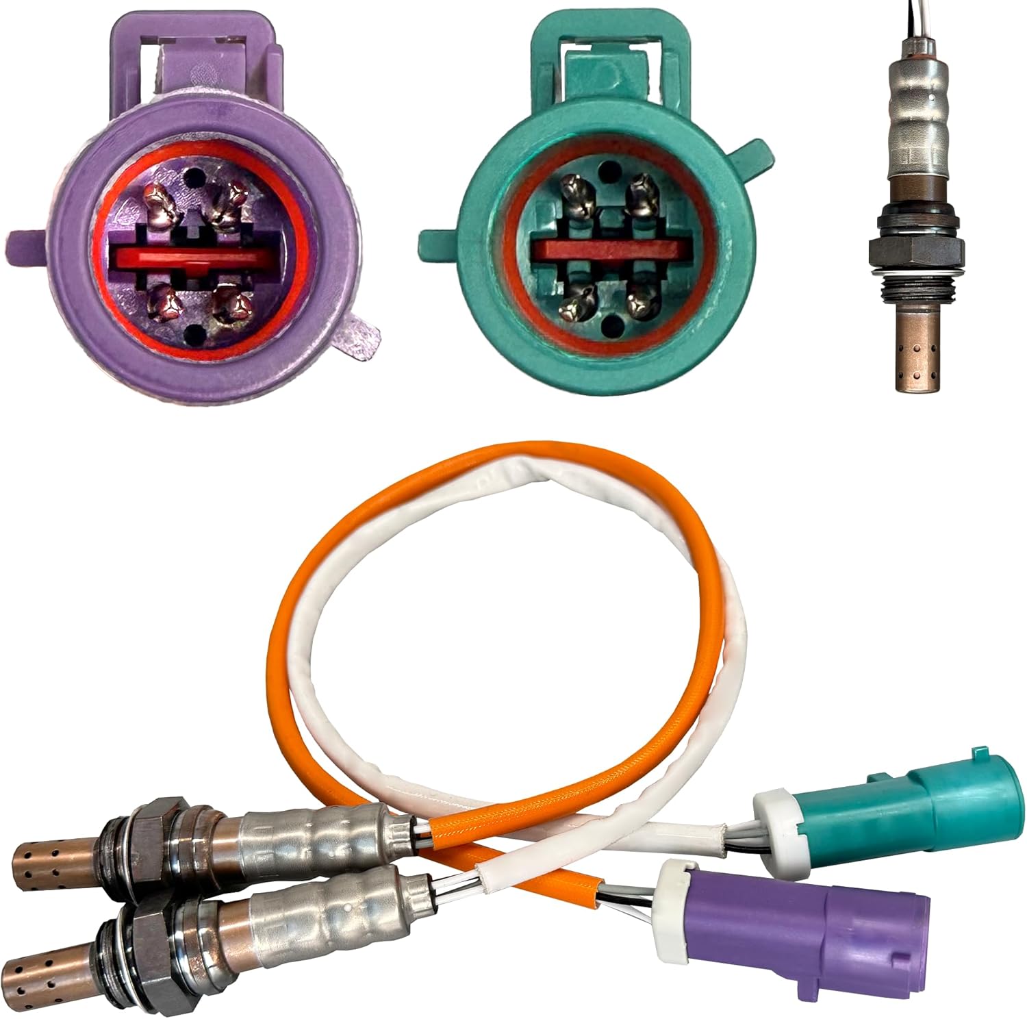 Upstream and Downstream O2 Oxygen Sensor Compatible with Ford Fiesta 1.6L L4 2011-2019 Replaces 234-4555/AE8Z9G444B/AE8Z9G444C/234-4493/AE8Z9F472A/AE8Z9F472B/250-24301