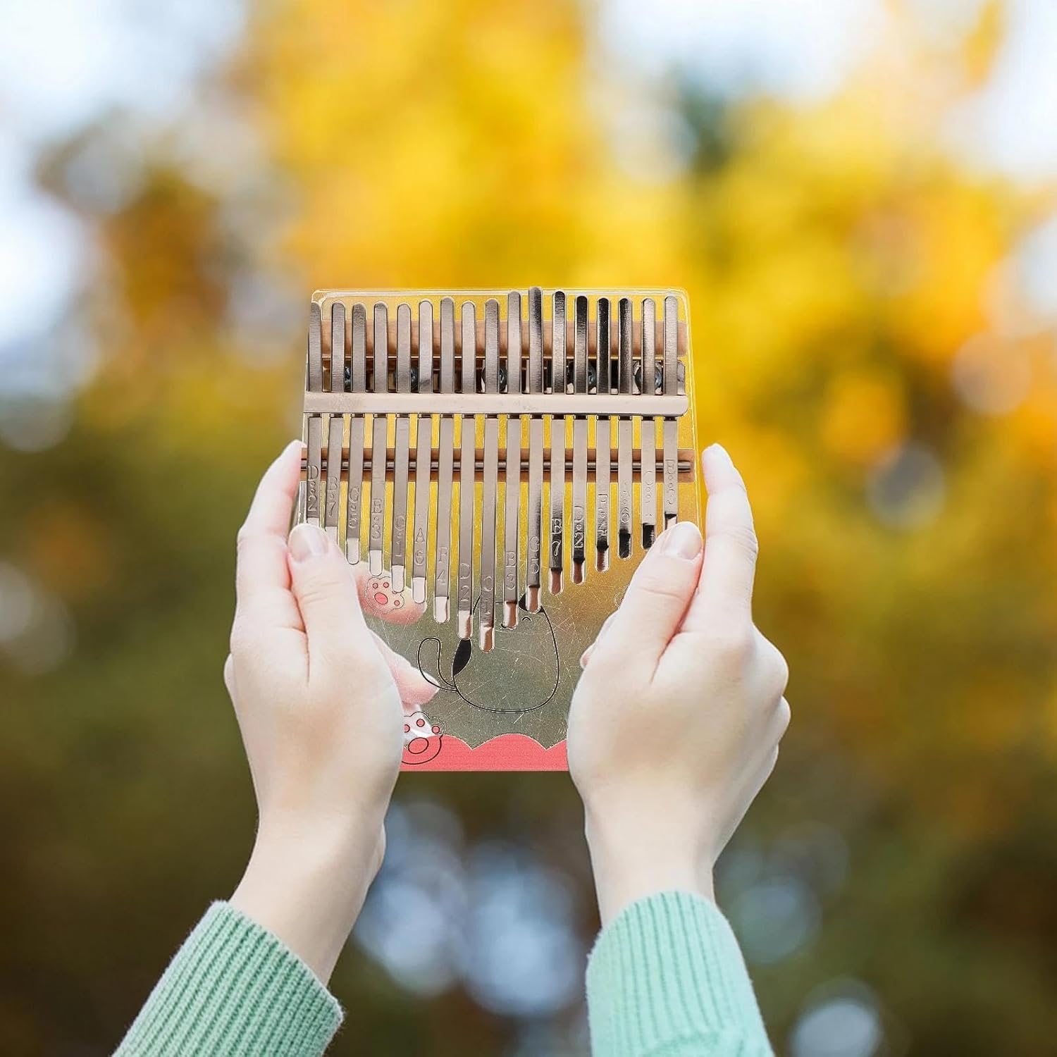 Beginners Kalimba A Compact Finger Played 17 Note Marimba A Traditional Instrument With A Clear Pleasing Feel.
