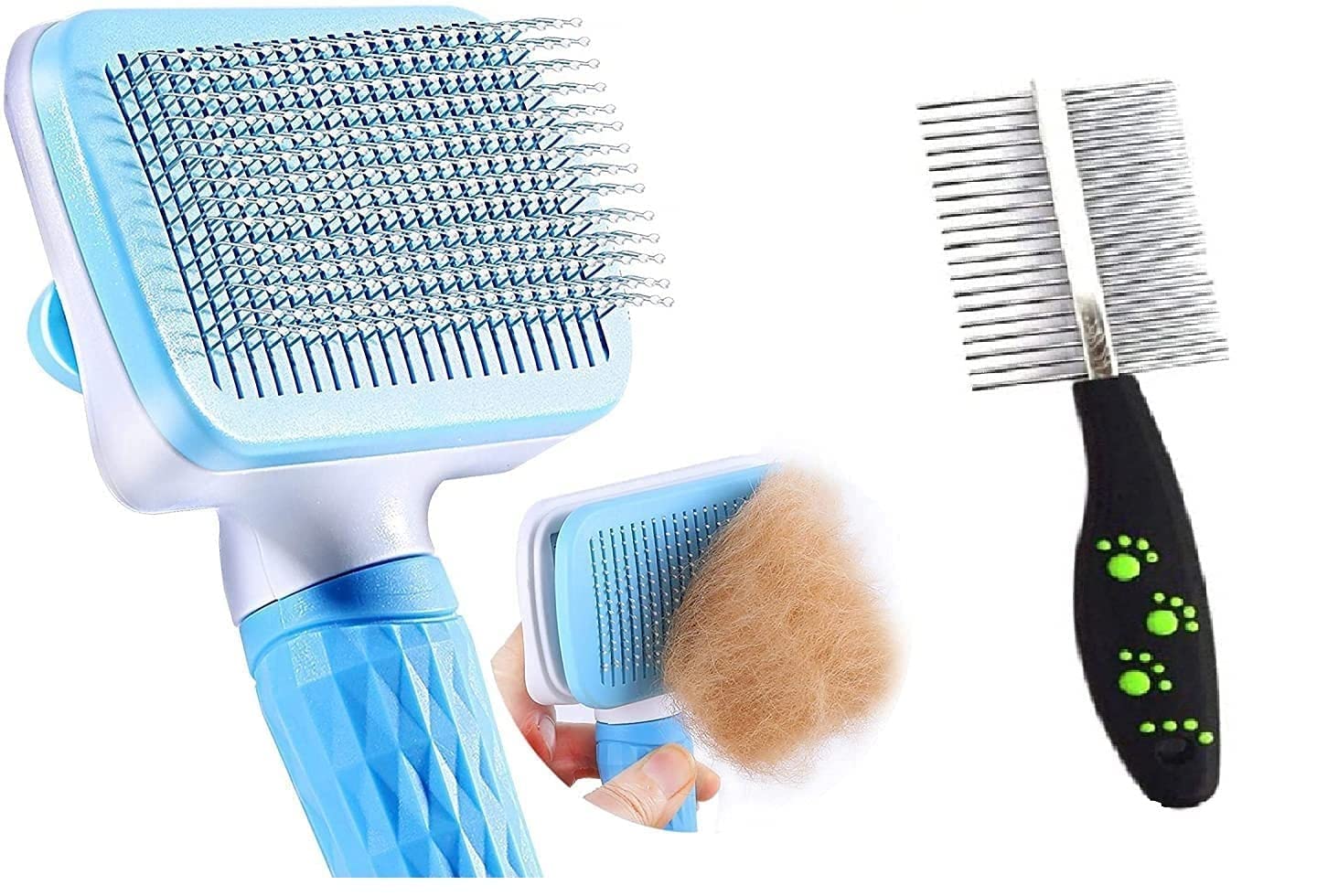 See full amazon price history chart for Woofy Combo of Slicker Pet Grooming Brush with Flea Comb for Dogs & Cats, Combo Of 2 Grooming Self Cleaning Slicker & Double Side Comb Woofy Combo of Slicker Pet Grooming Brush with Flea Comb for Dogs & Cats, Combo Of 2 Grooming Self Cleaning Slicker & Double Side Comb (B0C1ZJ1HK5) Amazon Price History, Amazon Price Tracker