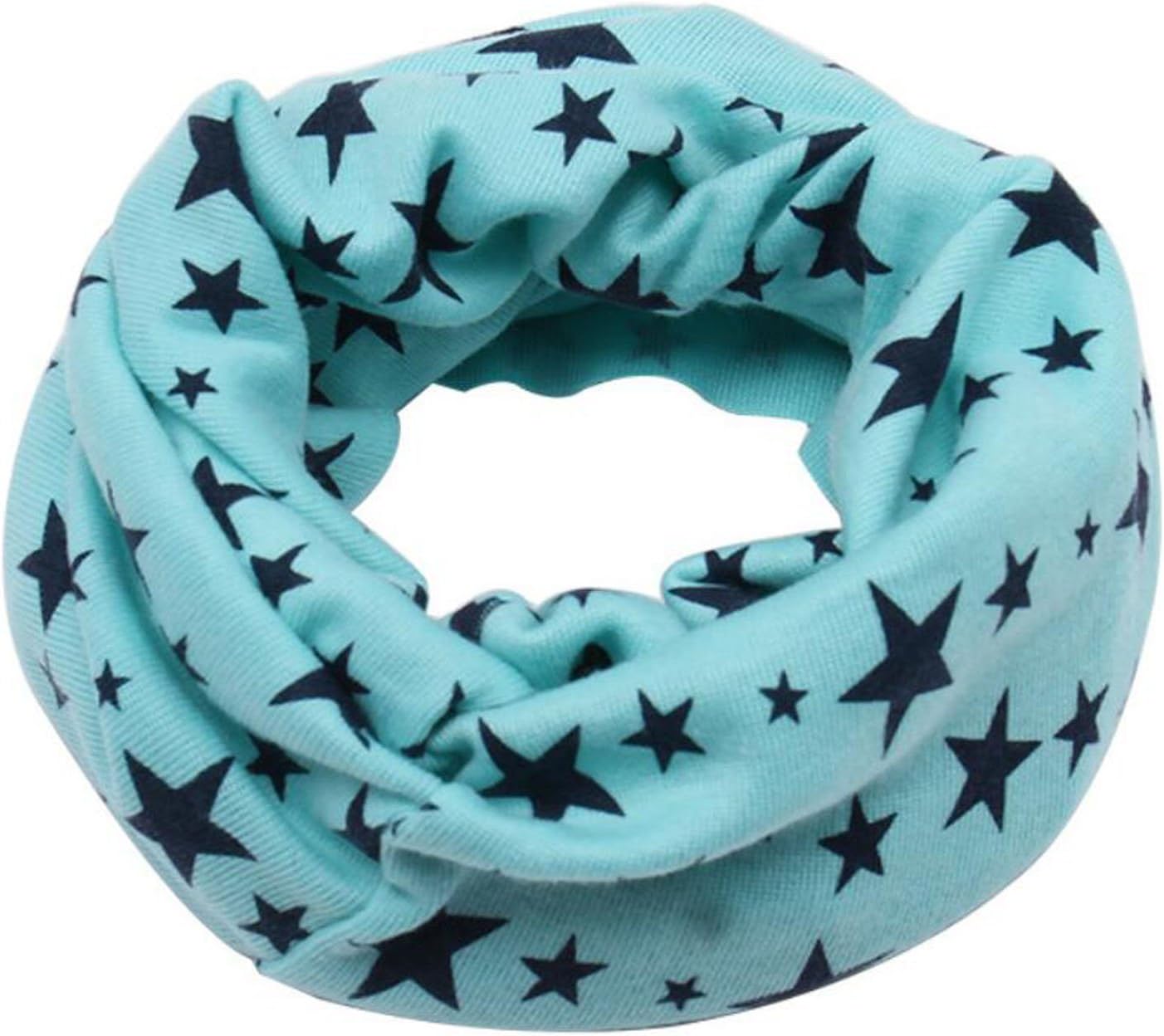 Issza Children Scarf O-ring Soft Cotton Star Scarf Multi Use Neck Keep Warmer Scarf