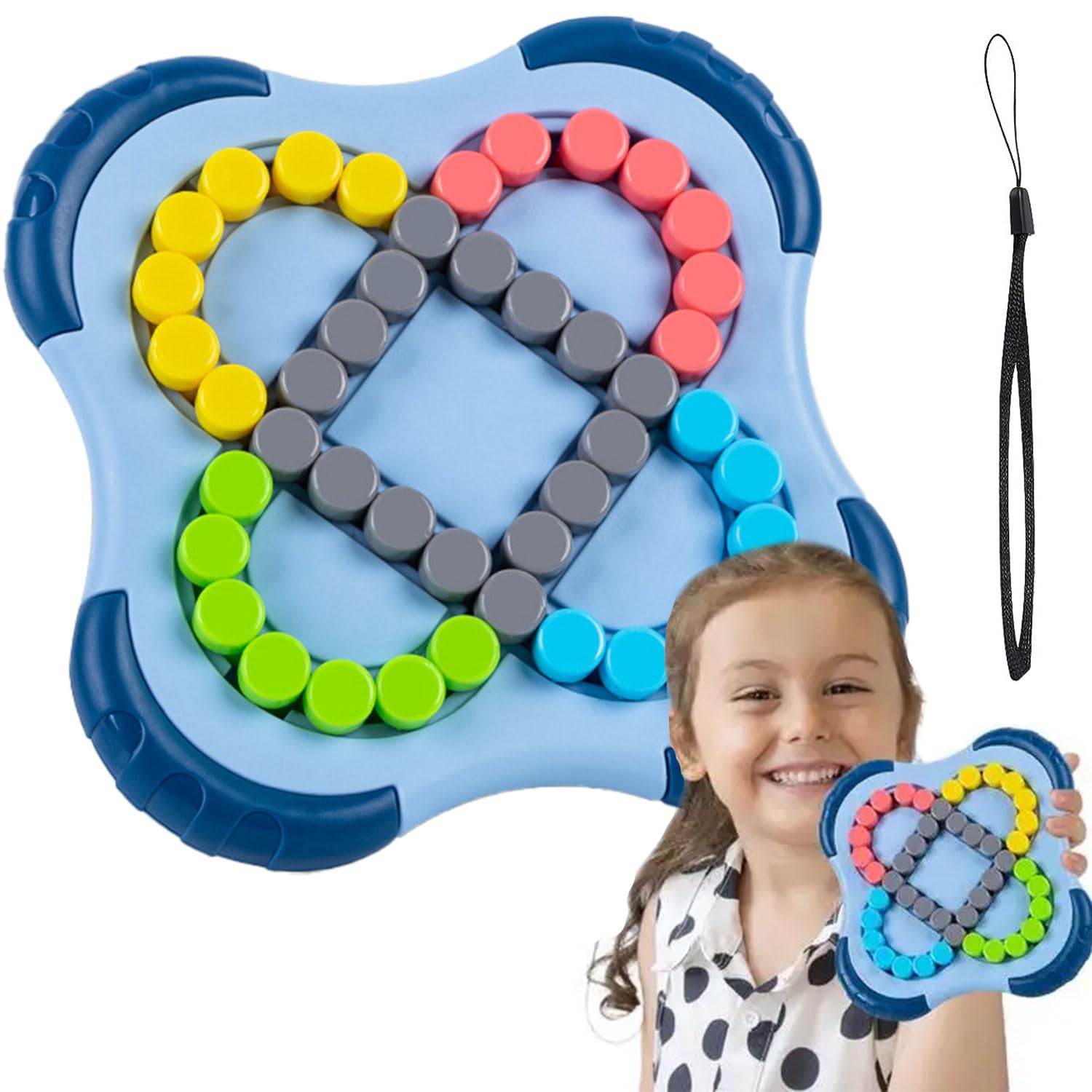 Zurligi Decompression Rotating Magic Bean Cube, Magic Bean Puzzle Toy, Educational Rotating Cube for Kids, Boys & Girls 3+, Fun Stress Relief Toy for Teens & Adults, Great Gift Idea