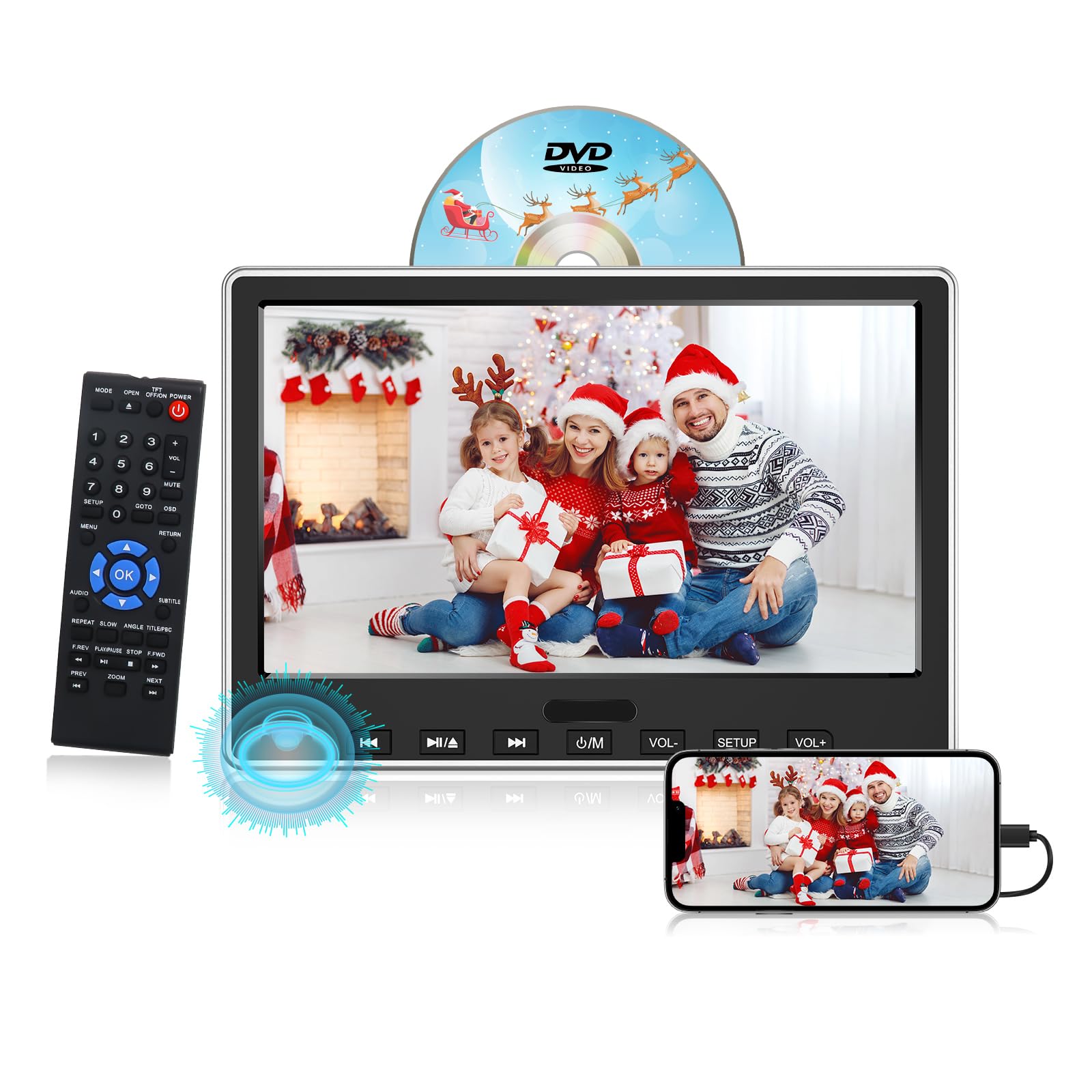 ヘッドレストモニター 2個セット 10.1インチ DVD内蔵【EONON】