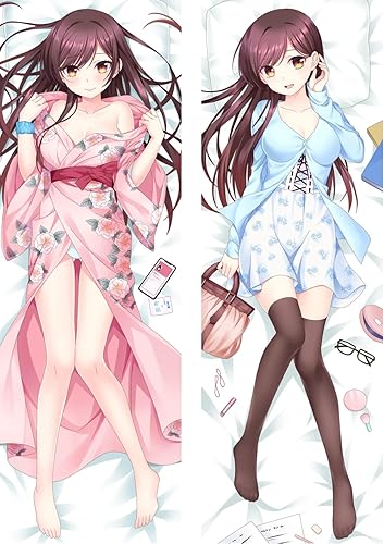 50 * 160CM Rent A Girlfriend Mizuhara Chizu Dakimakura Funda de Almohada Cuerpo Abrazar Apoyo Cuerpo