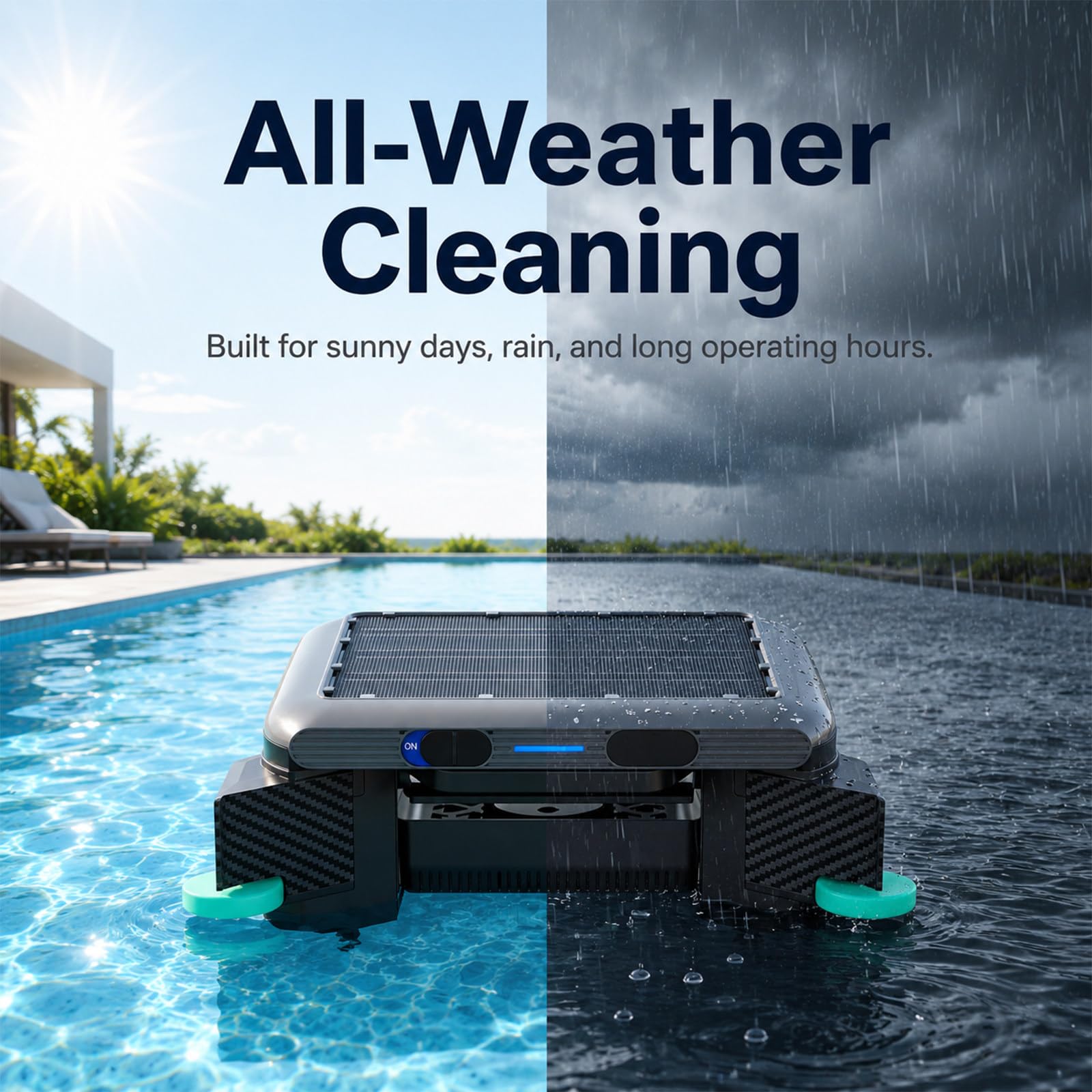 Robot Skimmer Solar para Piscinas con Limpieza Continua 24/7