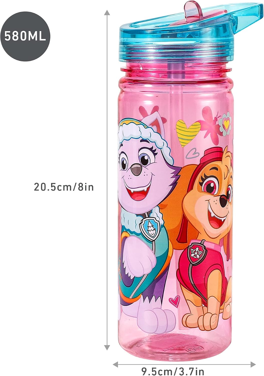 Zawadi Global Paw Patrol Girl 580ml Water Bottle for Kids School Drinks Bottle Made of Durable Ecozen Reusable BPA Free - Image 3