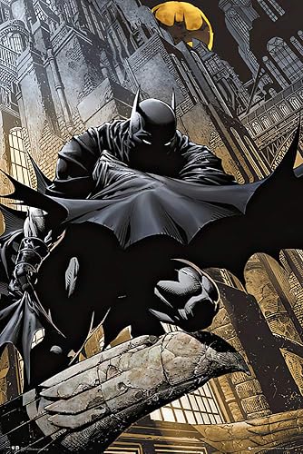 POSTER STOP ONLINE Batman - Póster de DC Comics (acosadoragacharse en gárgola) (tamaño 24 x 36 pulgadas)