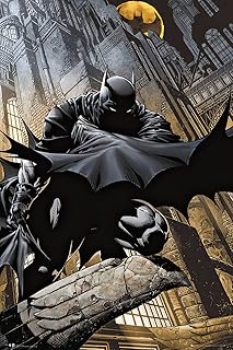 Batman - DC Comics Poster Print (The Dark Knight Crouching On Gargoyle) (Size 24" x 36")