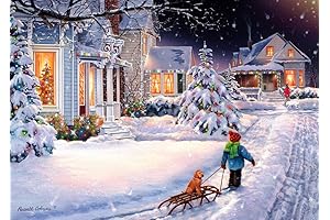 Christmas Night Christmas Cards - Assortment of 15 Stunning Cards with Wintery...