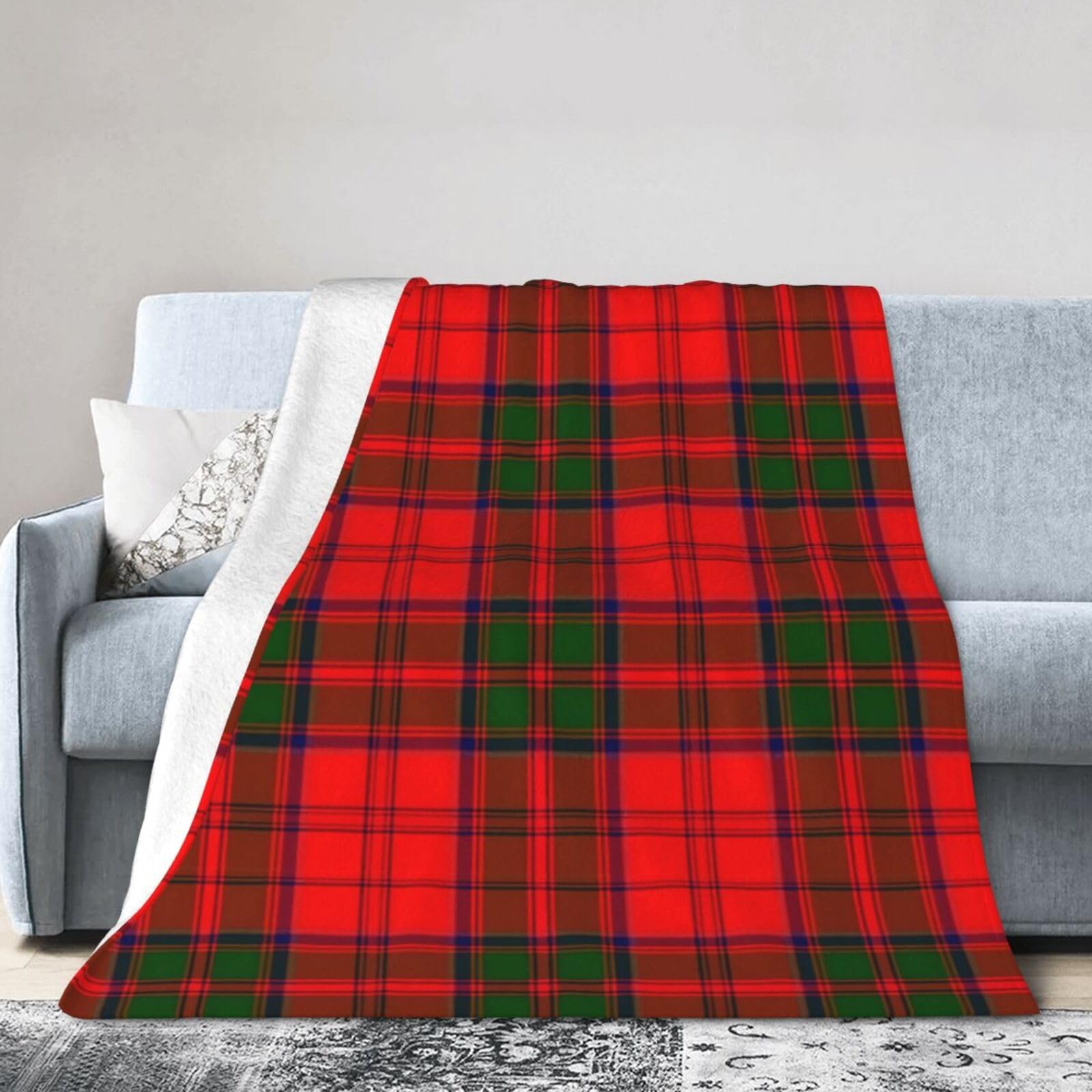 ERTDFXCV Clan Grant Surname Last Name Scottish Clan Tartan Blanket 80"x60"
