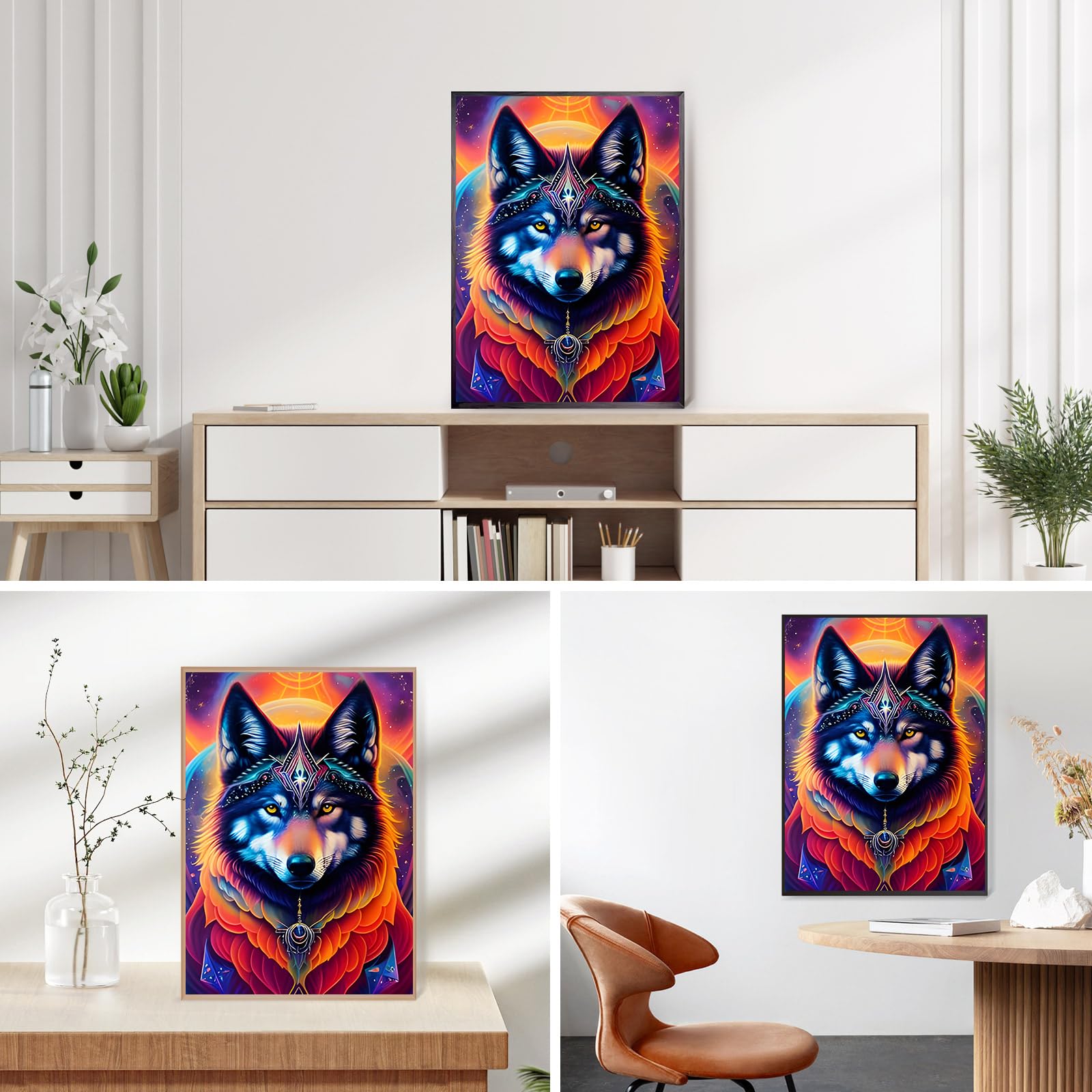 QINRUBB DIY Wolf Diamond Painting Erwachsene, 5D No Produktbild-Vorschau 8