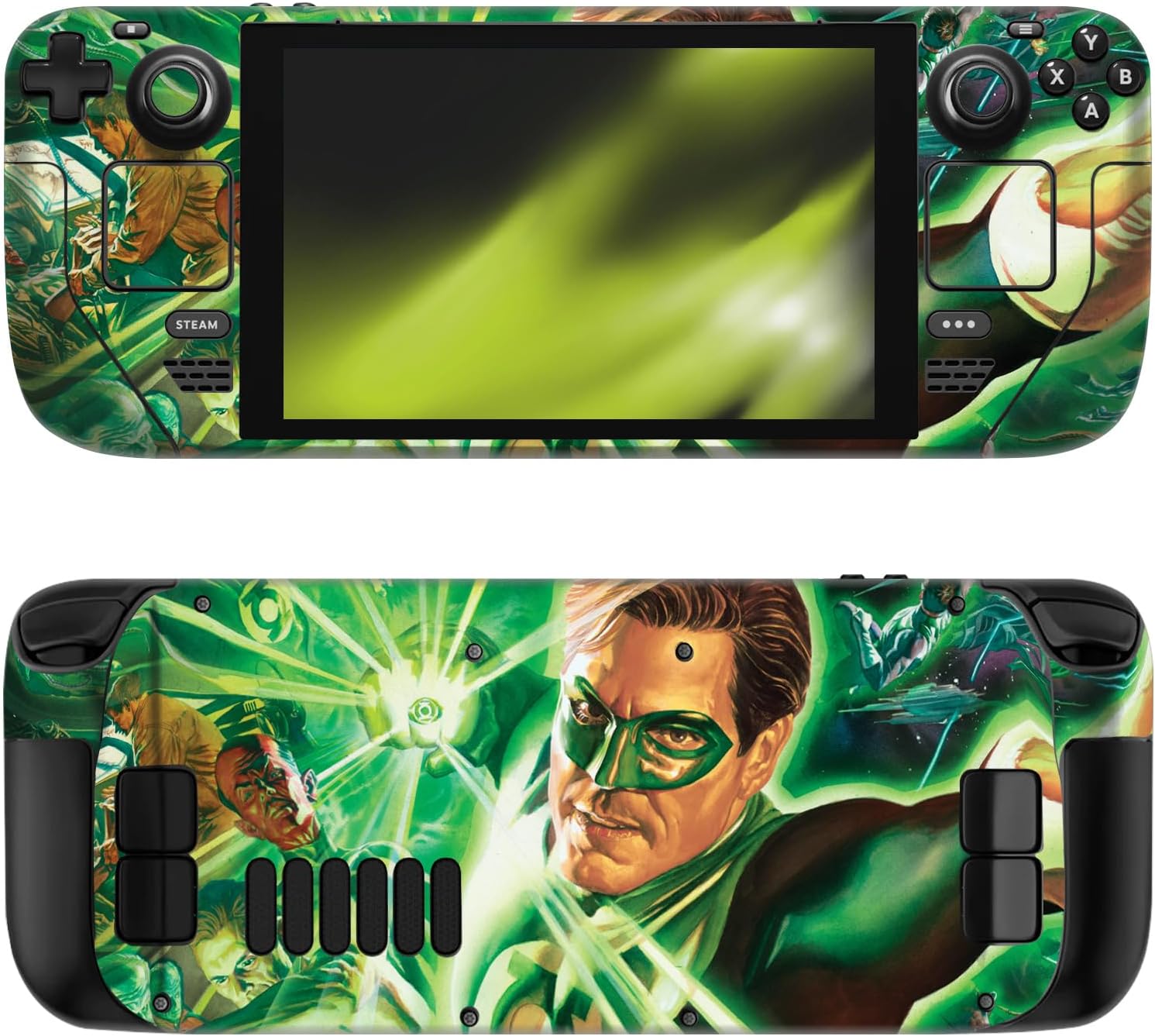 Head Case Designs Officially Licensed Green Lantern DC Comics Character Collage Comic Book Covers Vinyl Sticker Skin Decal Cover Compatible with Steam Deck
