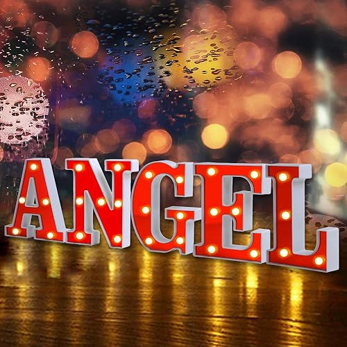 Miniatura 4 de Letras con luces LED de marquesina, 26 letras del alfabeto iluminadas con batería, letrero rojo de pared LED para el hogar, bares, festivales,