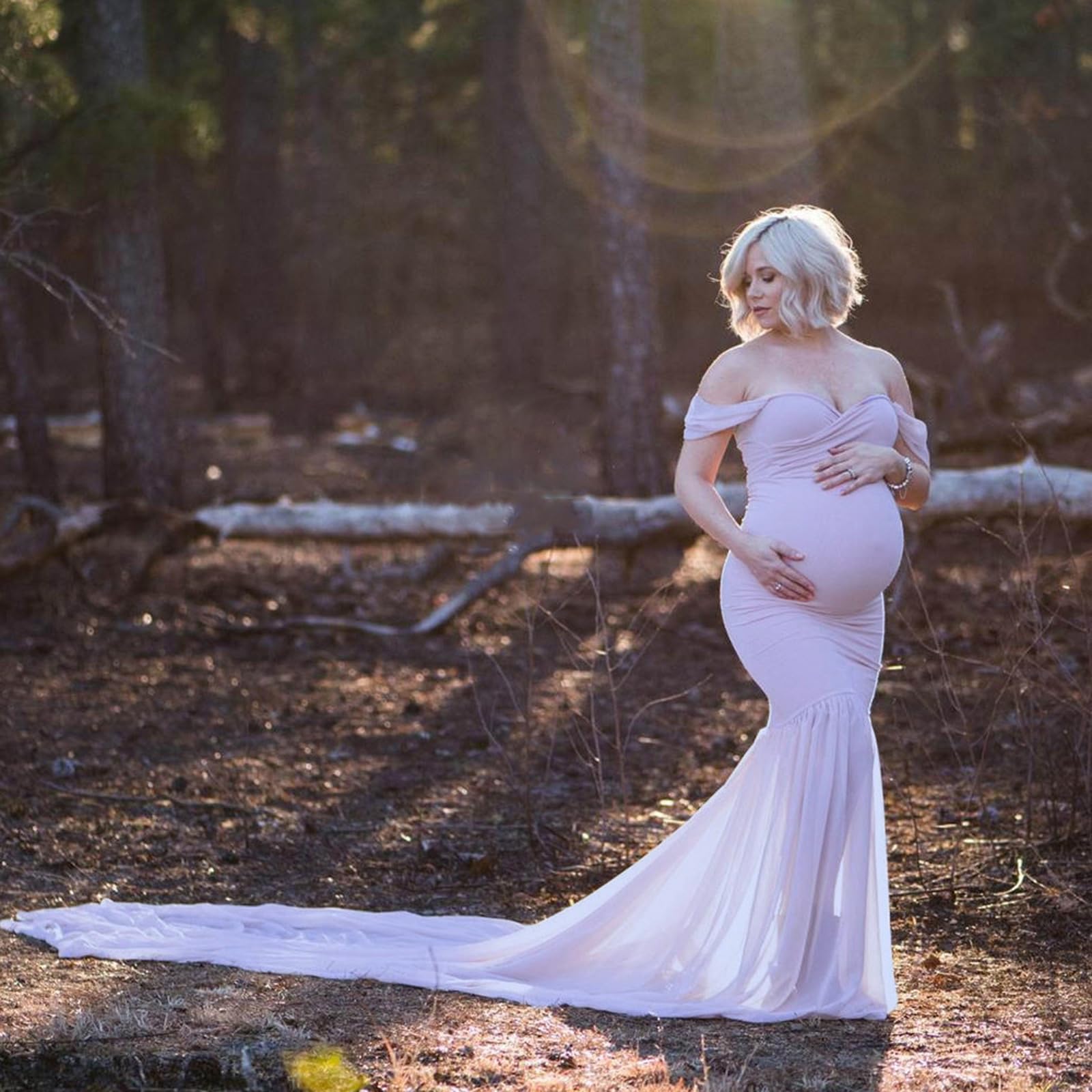 Vestido de maternidad con foto de fácil cuidado, varios colores