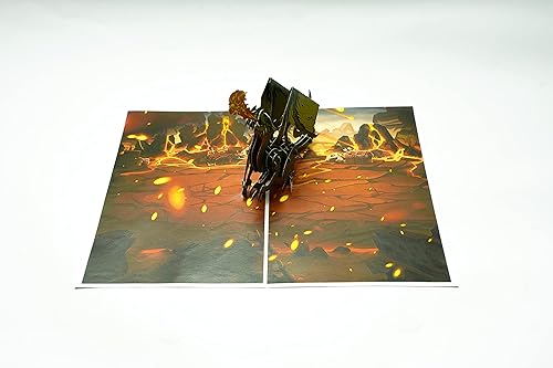 ETA Tarjeta desplegable de dragón verde 3D, tarjeta desplegable de animales 3D, tarjeta de naturaleza, tarjeta desplegable para el día del padre,