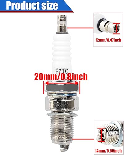 Miniatura 2 de Bujía F7TC para GX120 GX160 GX200 GX240 GX270 GX340 GX390 generador cortacésped tractor rotulador bomba de agua Gokart Mini máquina pulidora de
