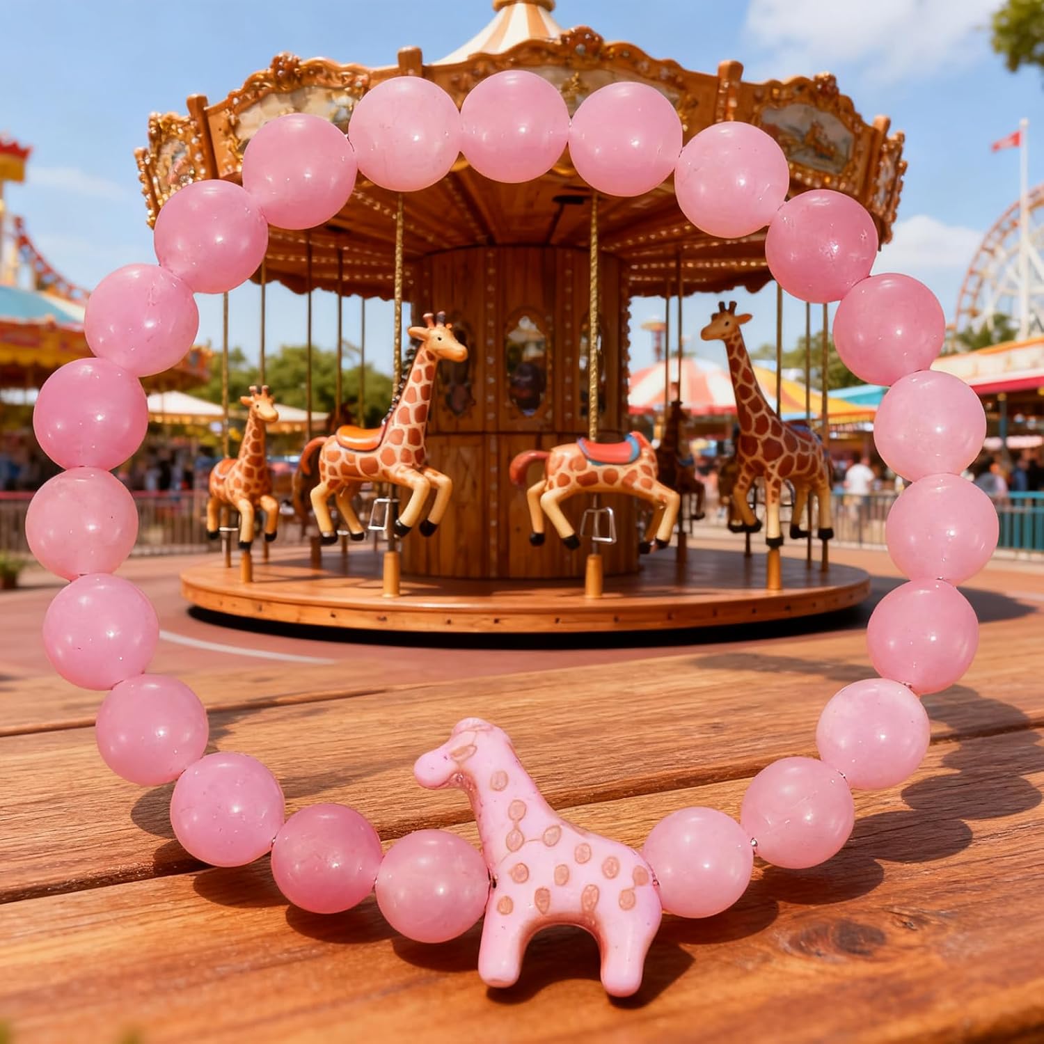 Giraffe Bracelet for Women Gifts Pink Girrafe Inspired Jewelry Girafes Bracelet - Image 8