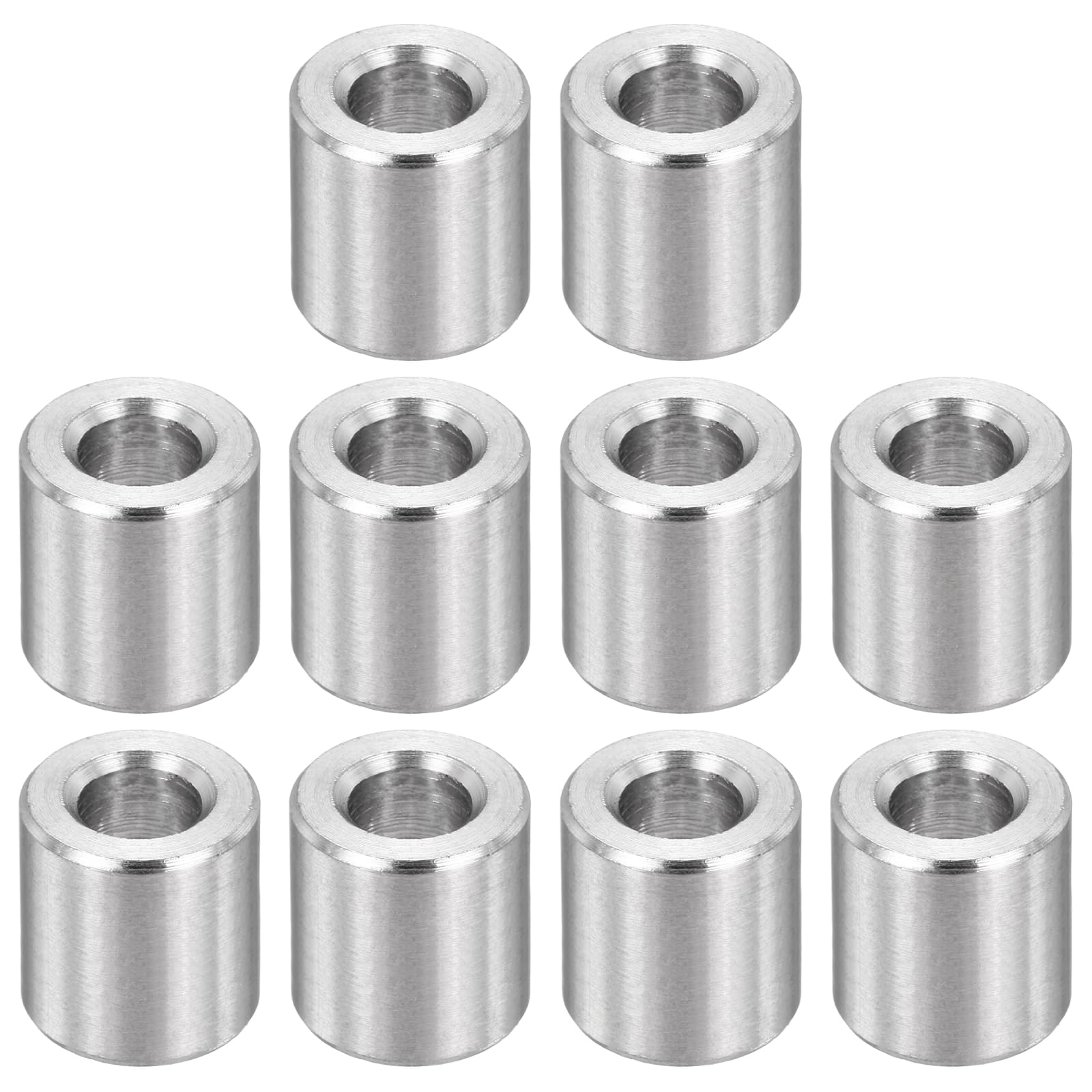 PATIKIL M5 Stainless Steel Spacers, 12Pcs Metal Spacer 5mm ID x 10mm OD x 10mm L Screw Standoff for 1/32" or M5 Screw โ image 1
