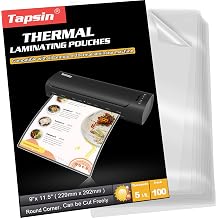 Laminating Sheets 9 x 11.5, 5 Mil Laminating Pouches 100 PCS Clear Thermal Laminate Sheets Holds 8.5 x 11 Inch Sheets, Universal Lamination Paper for Laminator, Photos, Files, Round Corner