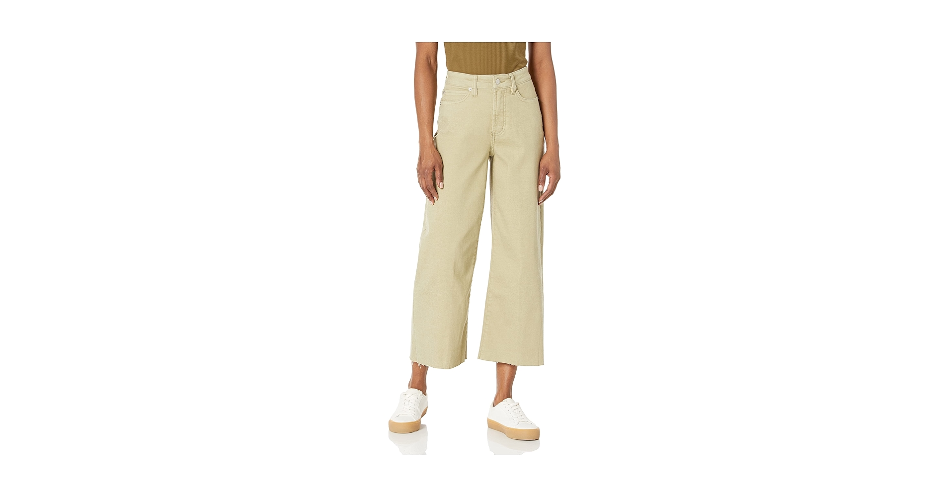 パンツ New York Industre Pants O A T NEW YORK Women's Contemporary High Rise Wide Leg Crop