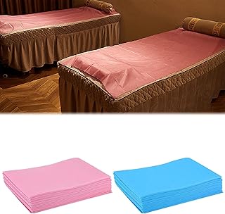 MENAYODA 100 sábanas desechables para camillas de masaje, 80 x 180 cm, resistentes al agua, para salones de masajes, spa y tatuajes, color rosa
